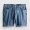 Slim-Fit-Jeansshorts mit mittlerer Leibhöhe