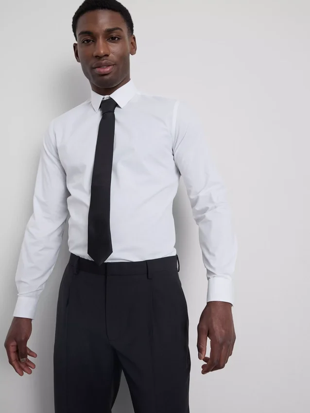 Slim-Fit-Stretch-Hemd mit Knöpfen