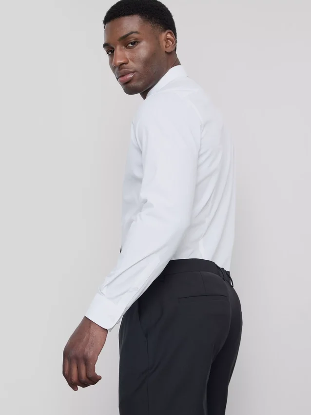 Slim-Fit-Stretch-Hemd mit Knöpfen