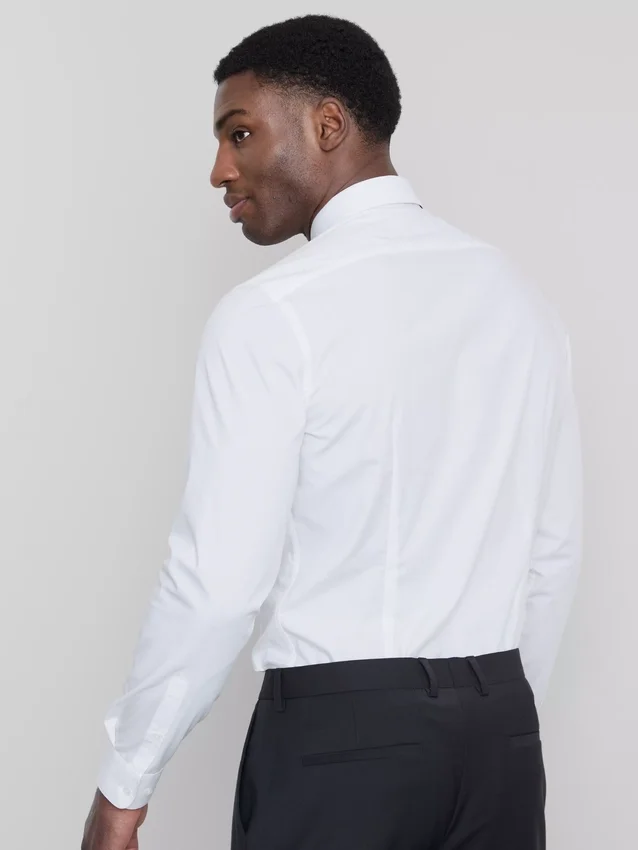 Slim-Fit-Stretch-Hemd mit Knöpfen