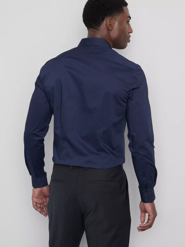 Slim-Fit-Stretch-Hemd mit Knöpfen