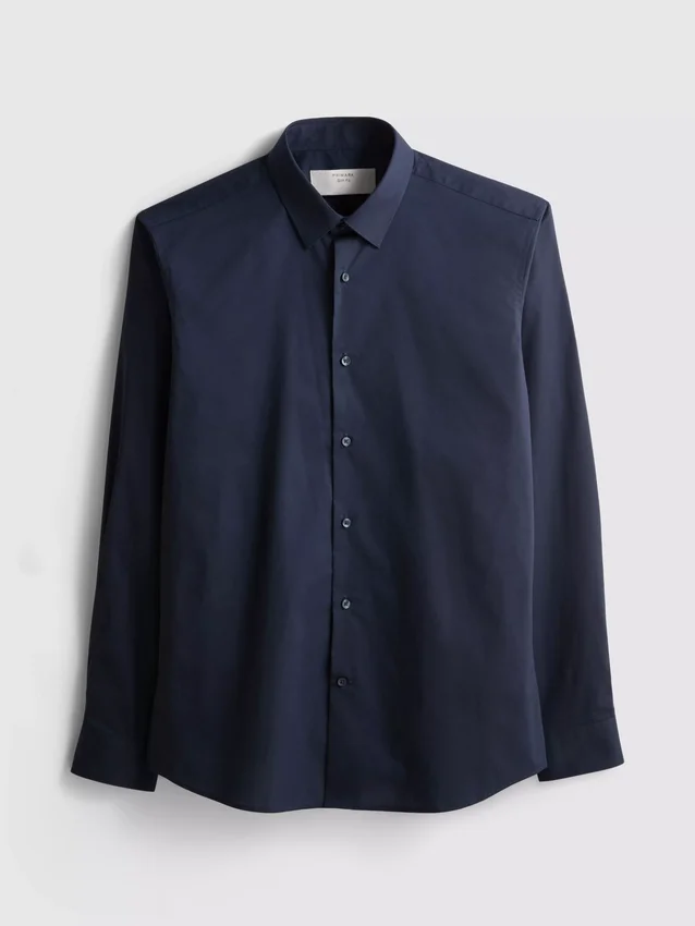 Slim-Fit-Stretch-Hemd mit Knöpfen