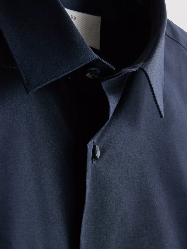 Slim-Fit-Stretch-Hemd mit Knöpfen