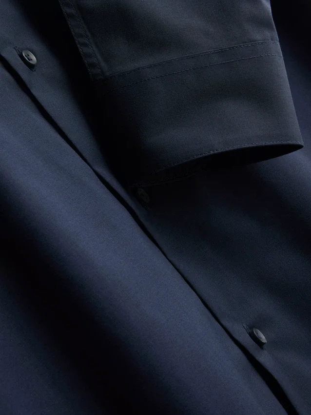 Slim-Fit-Stretch-Hemd mit Knöpfen