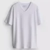 Slim-Fit-Stretch-Hemd mit V-Ausschnitt