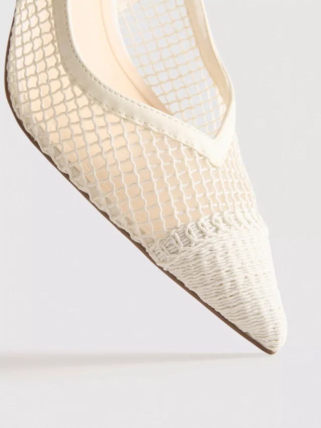 Slingback-High Heels aus Mesh mit breiter Passform