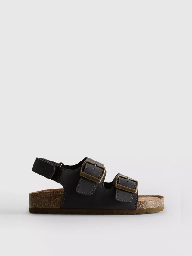 Slingback-Sandalen mit doppelten Schnallenriemen