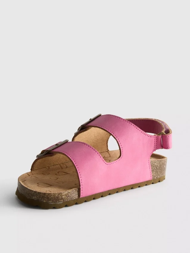 Slingback-Sandalen mit doppelten Schnallenriemen