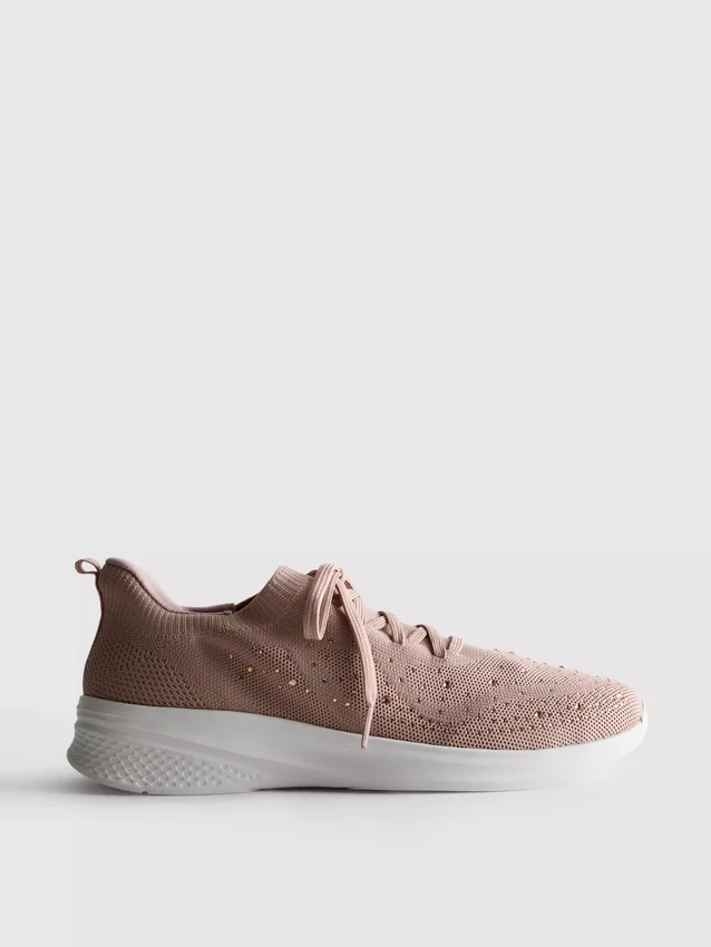 Slip-On-Sneaker mit Strass-Details