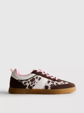 Sneaker mit Gummisohle und Tierprint