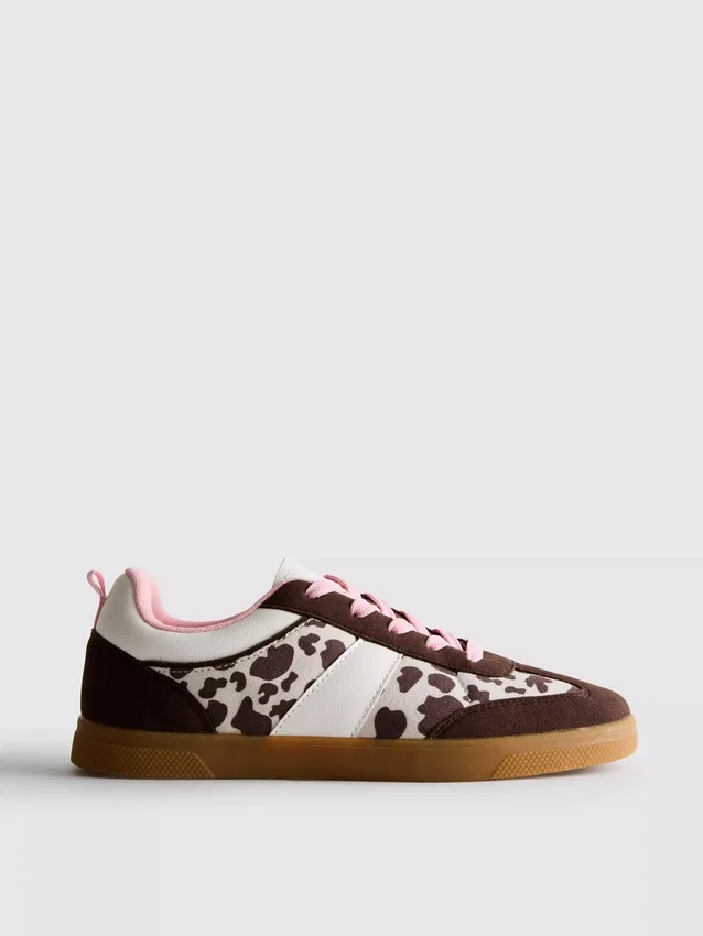 Sneaker mit Gummisohle und Tierprint