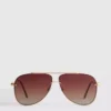 Sonnenbrille im Aviator-Stil aus Metall