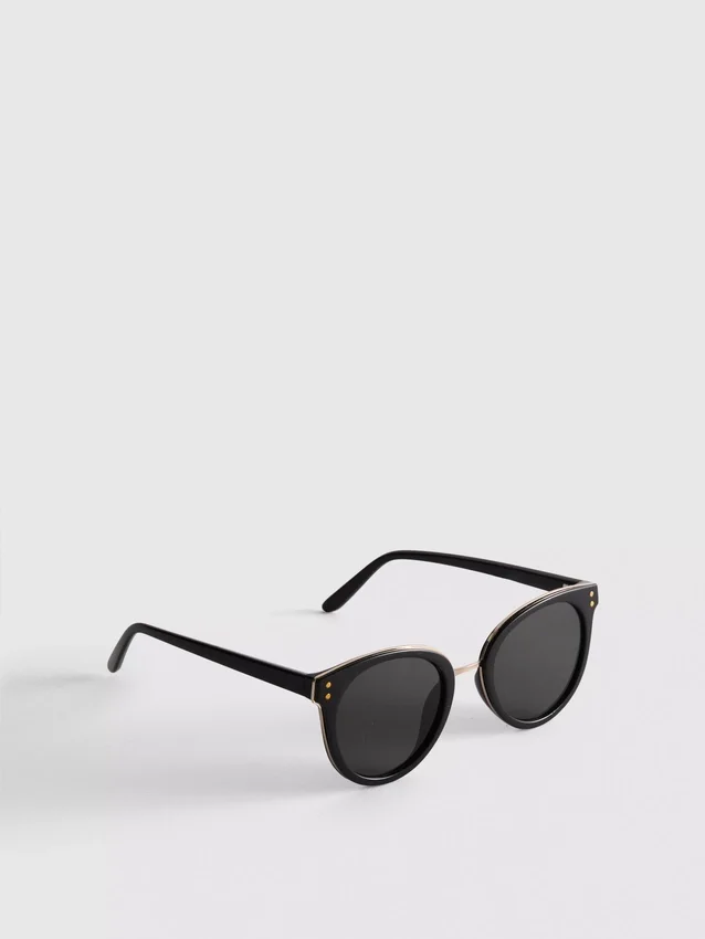 Sonnenbrille im Cat-Eye-Stil mit Brauenbügel