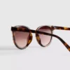 Sonnenbrille im Cat-Eye-Stil mit Brauenbügel