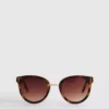 Sonnenbrille im Cat-Eye-Stil mit Brauenbügel