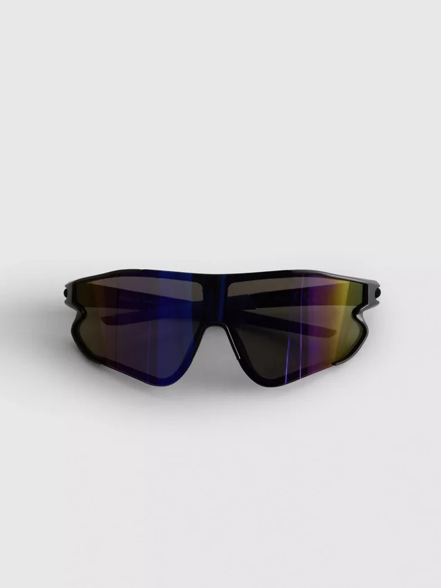 Sonnenbrille im Schild-Design