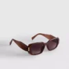 Sonnenbrille mit eckigem Rechteckrahmen