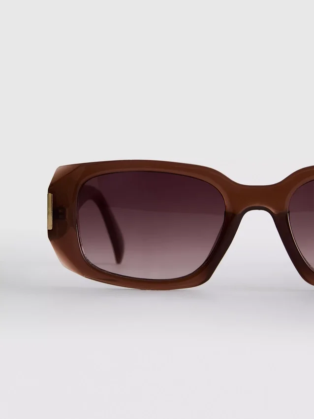 Sonnenbrille mit eckigem Rechteckrahmen