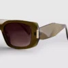 Sonnenbrille mit eckigem Rechteckrahmen
