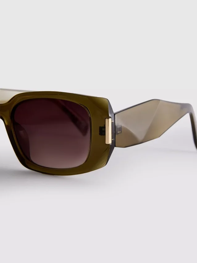 Sonnenbrille mit eckigem Rechteckrahmen