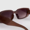 Sonnenbrille mit eckigem Rechteckrahmen