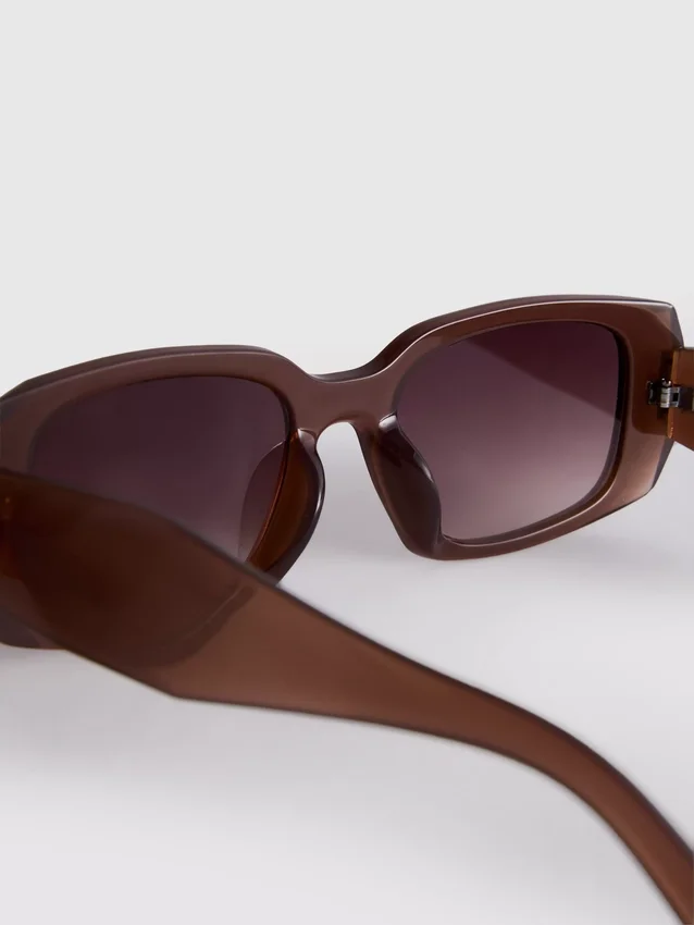Sonnenbrille mit eckigem Rechteckrahmen
