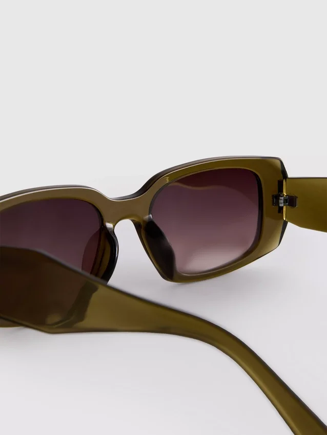 Sonnenbrille mit eckigem Rechteckrahmen
