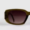 Sonnenbrille mit eckigem Rechteckrahmen