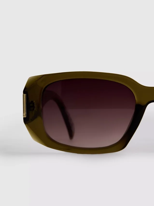 Sonnenbrille mit eckigem Rechteckrahmen