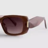 Sonnenbrille mit eckigem Rechteckrahmen