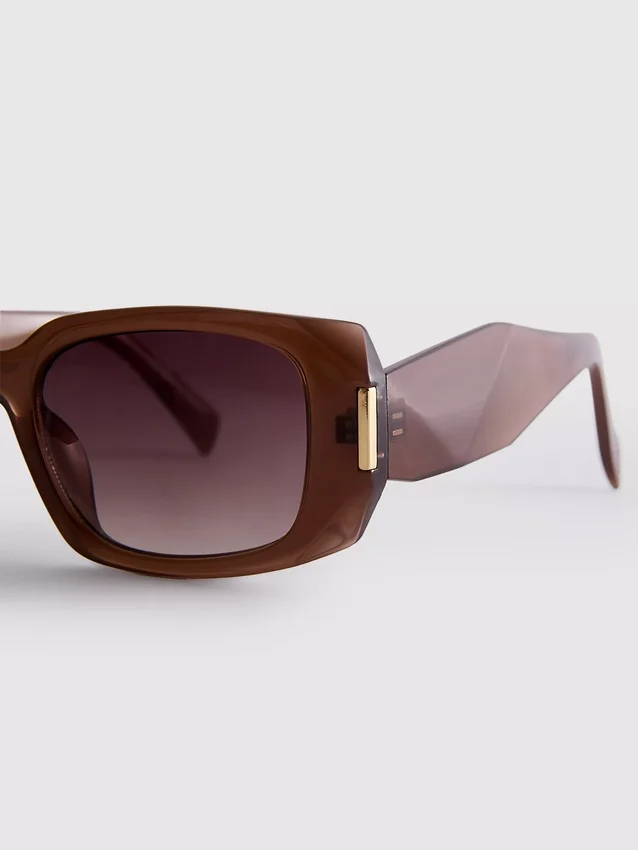 Sonnenbrille mit eckigem Rechteckrahmen