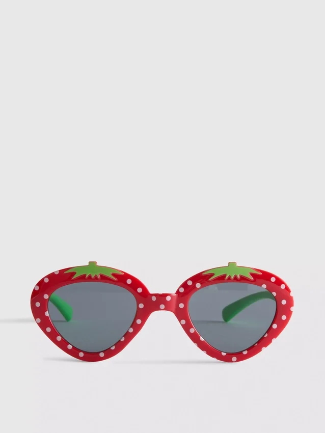 Sonnenbrille mit Erdbeer-Rahmen