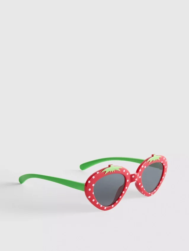 Sonnenbrille mit Erdbeer-Rahmen