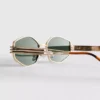 Sonnenbrille mit geometrischem Metallrahmen