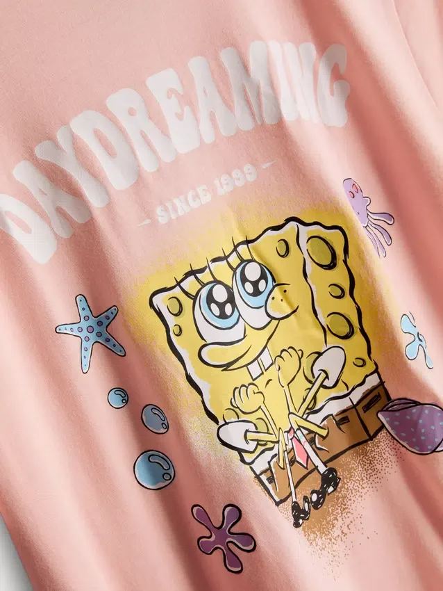 SpongeBob Schwammkopf-Charakter-Schlafanzug aus Baumwolle