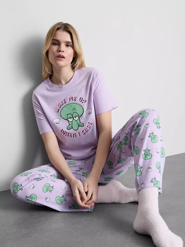 SpongeBob SquarePants-Schlafanzug aus Baumwolle mit Aufdruck