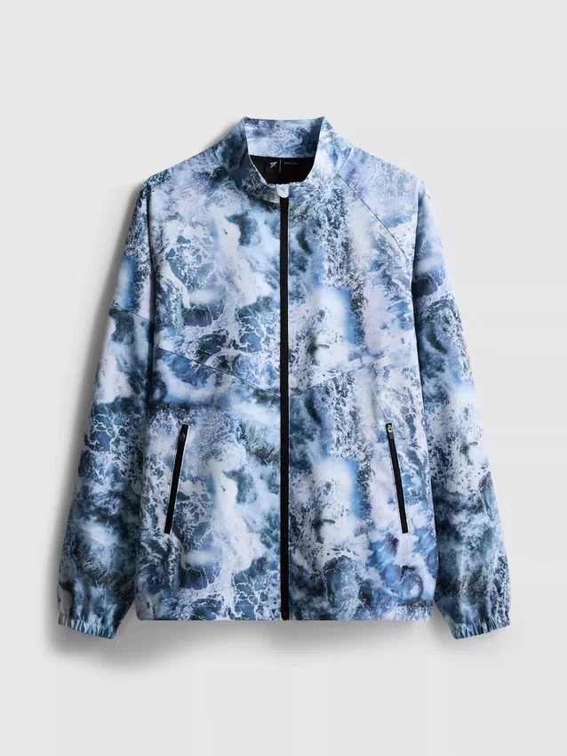 Sportjacke mit Reissverschluss und Trichterkragen
