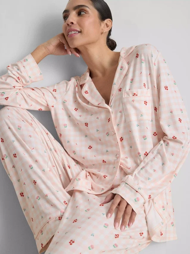 Stacey Solomon Boyfriend-Schlafanzug aus Gingham