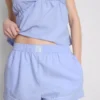 Stacey Solomon Schlafanzug-Shorts aus gewebter Baumwolle