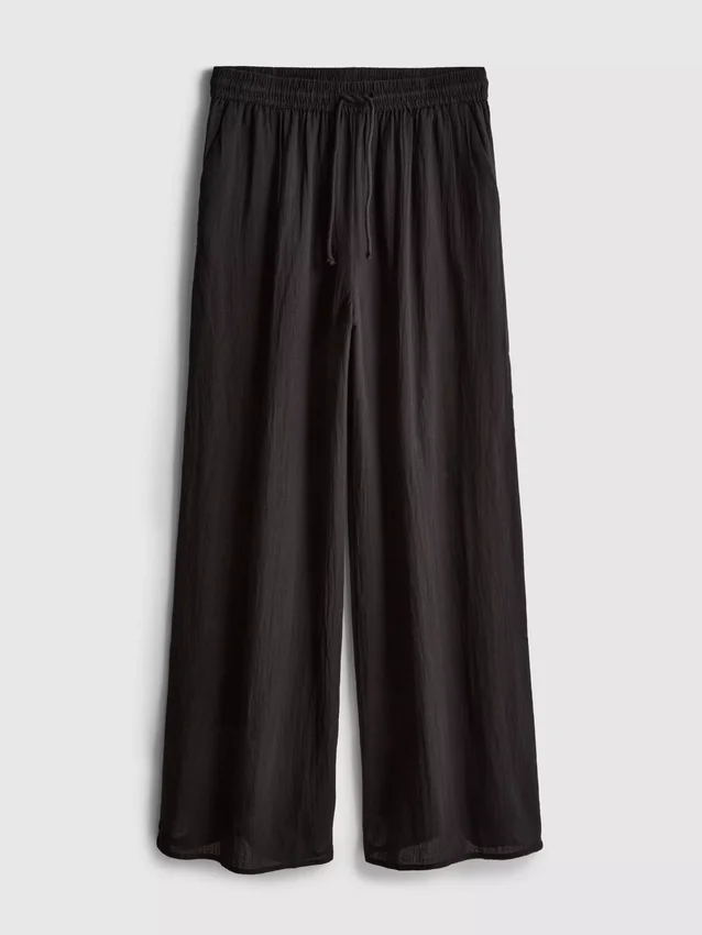 Strandhose aus Baumwolle mit weitem Bein