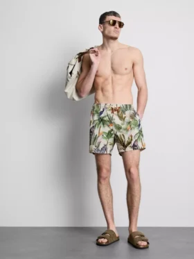 Strandshorts mit Dschungel-Struktur