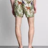 Strandshorts mit Dschungel-Struktur
