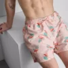 Strandshorts mit Flamingo-Struktur