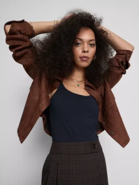 Stretch-Cami-Top mit hohem Baumwollanteil