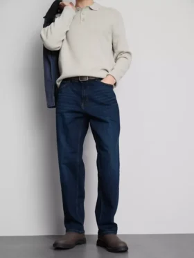 Stretch-Jeans mit geradem Bein