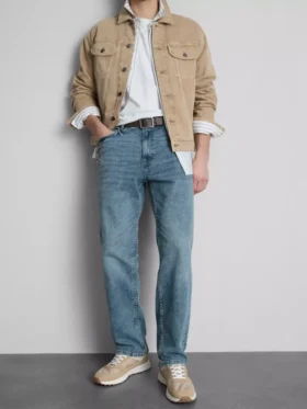 Stretch-Jeans mit geradem Bein