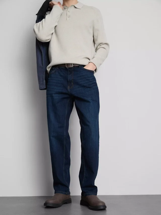 Stretch-Jeans mit geradem Bein