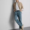 Stretch-Jeans mit geradem Bein