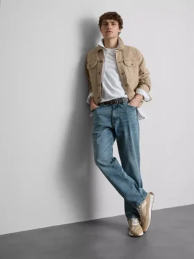 Stretch-Jeans mit geradem Bein