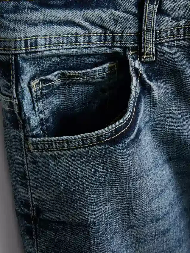 Stretch-Jeans mit geradem Bein